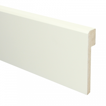 Vochtwerende MDF overzetplint Klassiek 22x120mm wit Gelakt RAL9010 - 16024