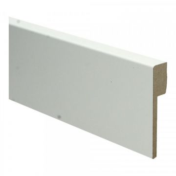 Vochtwerende MDF overzetplint Modern 18x90mm wit Gelakt RAL9010 - 16022 