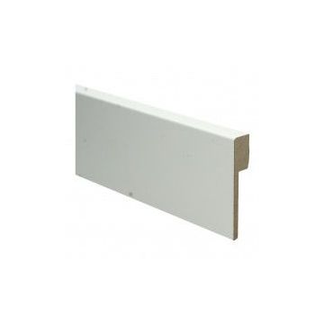 Vochtwerende MDF overzetplint Modern 18x120mm wit Gelakt RAL9010 - 16021