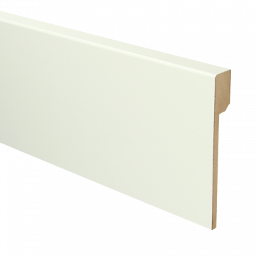 Vochtwerende MDF overzetplint Modern 18x120mm wit Gelakt RAL9010 - 16021