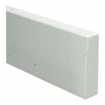 Vochtwerende MDF plintneut Traditionele 500x105x28/22mm wit Gelakt RAL9010 - 16075