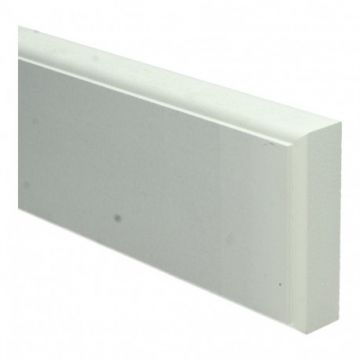 Vochtwerende MDF plintneut Retro 500x100x30mm wit Gelakt RAL9010 - 16074