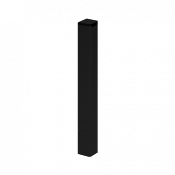 Vochtwerende MDF hoek/eindstuk Gelakt Zwart RAL9005 t.b.v. MDF plint 9x90mm - 16513
