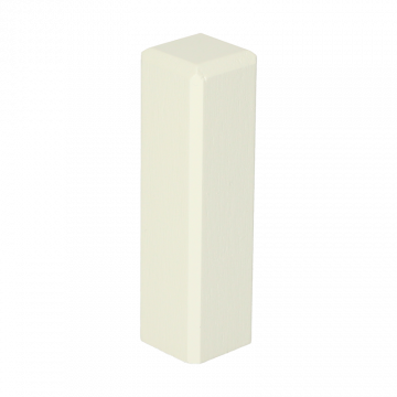 Vochtwerende MDF Buitenhoek Gelakt Wit RAL9010 t.b.v. MDF overzetplint 22x85mm - 16558