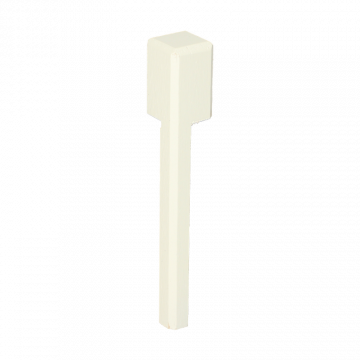 Vochtwerende MDF Binnenhoek Gelakt Verkeerswit RAL9016 t.b.v. MDF renovatie plint 18x120mm - 16553