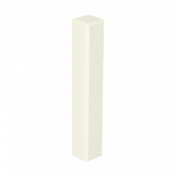 Vochtwerende MDF Buitenhoek Gelakt Verkeerswit RAL9016 t.b.v. MDF  overzetplint 18x120mm - 16554