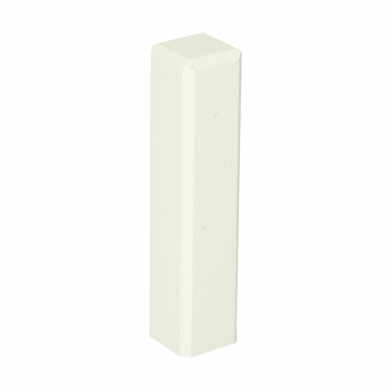Vochtwerende MDF Buitenhoek Gelakt Verkeerswit RAL9016 t.b.v. MDF  overzetplint 18x90mm - 16548