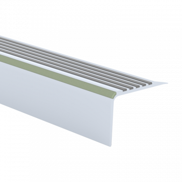 Trapkantprofiel Kunststof Aluminium 45x28mm 250cm - 20722