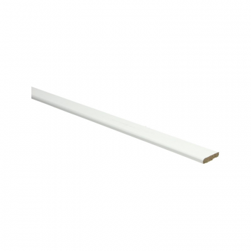 Plakplint zelfklevend 5x24mm RAL 9010 platte plint - 23248