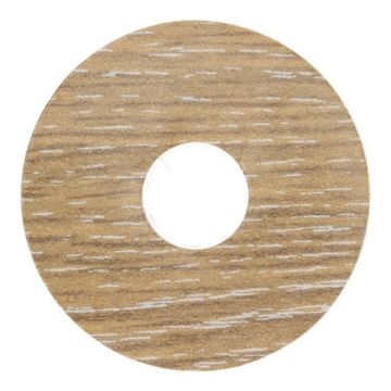 Rozet zelfklevend 17-55mm Eiken Wit Ceruse  (10 stuks) - 24006