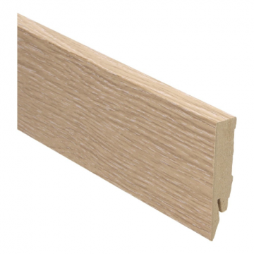 Rechte MDF Blokplint 14x70mm Eiken Wit - 27005