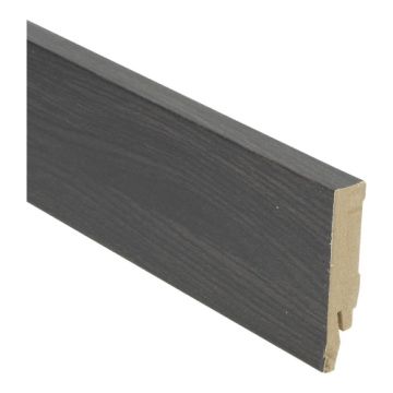 Rechte MDF Blokplint 14x70mm Wenge Zwart - 27075