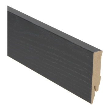 Rechte MDF Blokplint 14x70mm Zwart - 27091