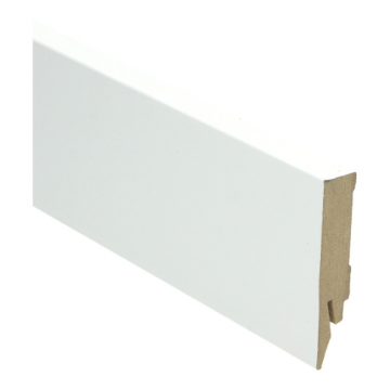 Rechte MDF Blokplint 14x70mm Hoogglans Wit - 27144