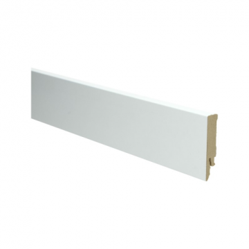 Rechte MDF Blokplint 14x70mm Wit Ral 9016 - 27247