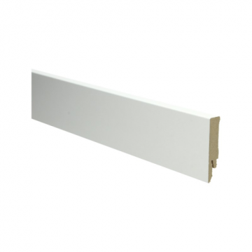 Rechte MDF Blokplint 14x70mm Wit Ral 9010 - 27248