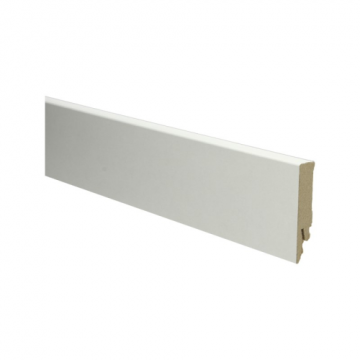 Rechte MDF Blokplint 14x70mm Wit Ral 9001 - 27249
