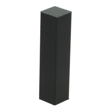 Hoek/Eindstuk 17x73mm Zwart Hoogglans (4 stuks) - 27536