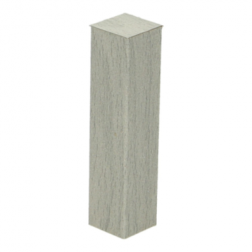 Hoek/Eindstuk 17x73mm Strandhuis Grijs (4 stuks) - 27541
