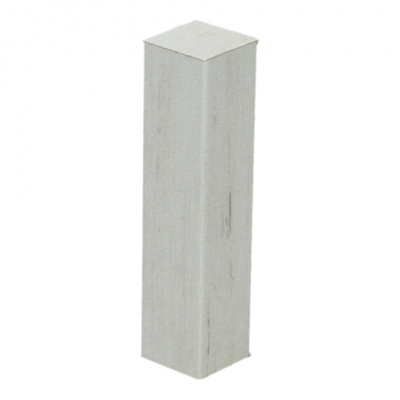 Hoek/Eindstuk 17x73mm Geloogd Grenen Sneeuw (4 stuks) - 27549