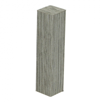 Hoek/Eindstuk 17x73mm Frans Oud Eiken Grijs (4 stuks) - 27555
