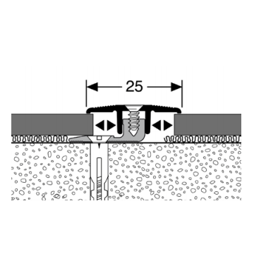 Dilatatieprofiel Kuberit schroef 4-9.5mm Zand 100cm - 41746