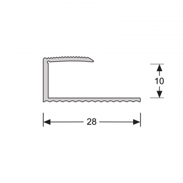 U-profiel verlijmen 10.1mm RVS 90cm - 61256