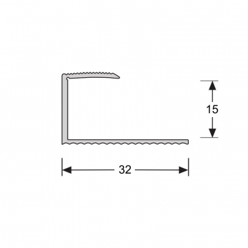 U-profiel verlijmen 15.6mm RVS 90cm - 61456