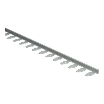 In-egaliseer eindprofiel buigbaar tot 6mm PVC schroef Zilver 250cm - 65398