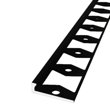 In-egaliseer eindprofiel tot 4.5mm PVC schroef Zwart 300cm - 65468
