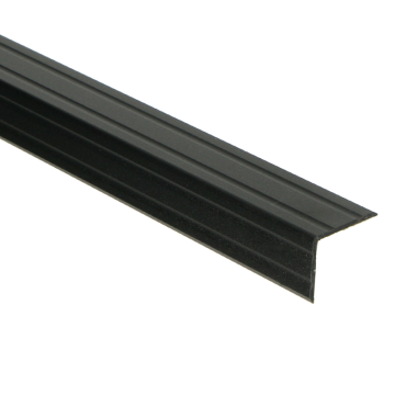 Duo-hoeklijnprofiel Zelfklevend 24.5x30mm Mat Zwart 300cm - 69588