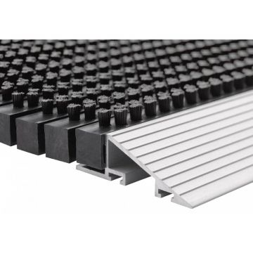 Buitenmat de Luxe Antraciet met Aluminium strip 50x80cm - 94398