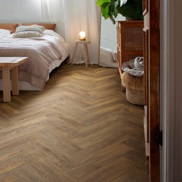 Beautifloor PVC Plak Visgraat Zeeland Graauw 400108240