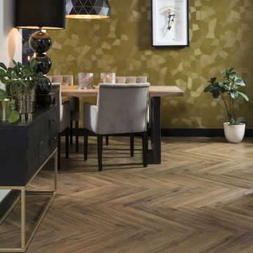 Douwes Dekker Ambitieus Visgraat Caramel 04753 PVC