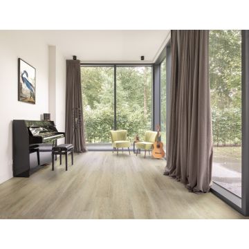 PVC vloer Hebeta Montinique Charente XL Plank Eiken naturel grijs 5445