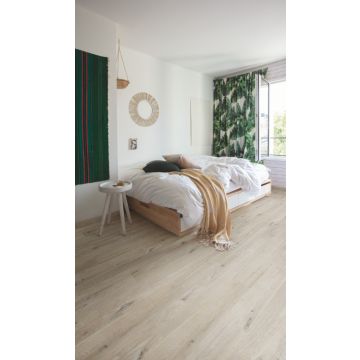 QuickStep Alpha PVC Bloom Katoenwitte Eik Blush 5+1mm AVMPU40200 Rigid Click PVC (incl. vaste 10dB ondervloer)