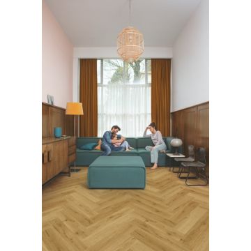 QuickStep Alpha PVC Ciro Botanisch Gerookte Eik  5+1mm AVHBU40363 Rigid Click Visgraat  PVC