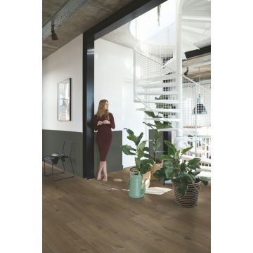 QuickStep Fuse XL Plank Linen Oak Dark Brown SGMPC20330 PVC