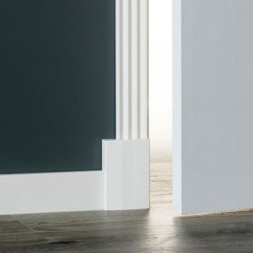 Vochtwerende MDF deurlijst Klassiek 15x70mm wit Gelakt RAL9010 - 16071