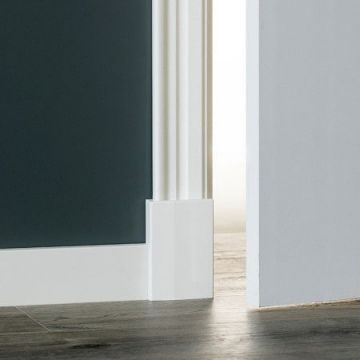Vochtwerende MDF deurlijst Renaissance 18x88mm wit Gelakt RAL9010 - 16078