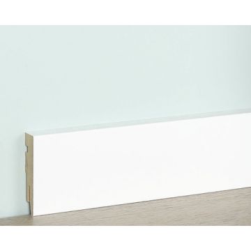 Vochtwerende folie Clip plint Recht Robuust 12x75mm Wit - 0108030