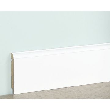 Vochtwerende folie Clip plint Kraal De Luxe 18x120mm Wit - 0108102