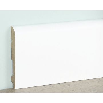Vochtwerende folie Clip plint Halfrond Softline 18x75mm Wit - 0108120