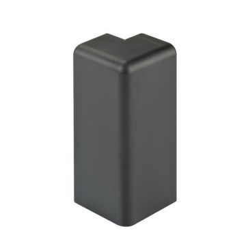 Kunststof buitenhoek (2 stuks) Recht Robuust 15x65mm Zwart - 0108678 *MEDIO OKTOBER LEVERBAAR*