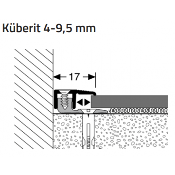 Eind- en afwerkprofiel Kuberit schroef 4-9.5mm Zand 100cm - 65946