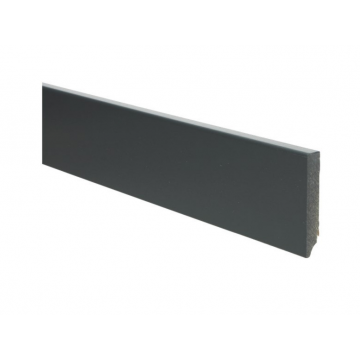 Vochtwerende MDF plint Modern 12x70mm antracietgrijs Gelakt RAL7016 - 15954 