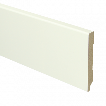Vochtwerende MDF plint Modern Recht 12x90mm wit Gelakt RAL9010 - 16028/2252023