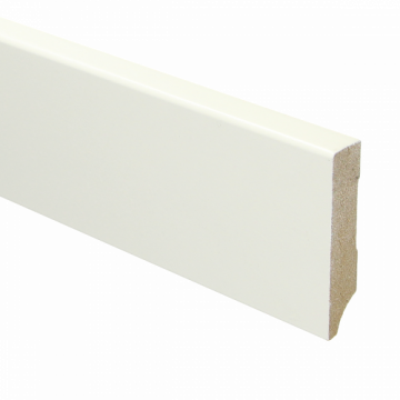 Vochtwerende MDF plint Modern Recht 15x70mm wit Gelakt RAL9010 - 16031/M0108410 