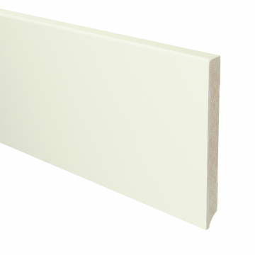 Vochtwerende MDF plint Modern 15x150mm wit Gelakt RAL9010 - 16038