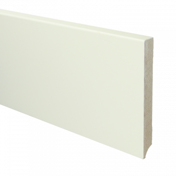 Vochtwerende MDF plint Modern 18x150mm wit Gelakt RAL9010 - 16035